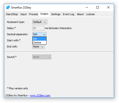 Decimal separator